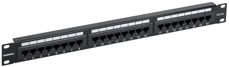 Патч-панель UTP кат.5e 1U 24 порта (Krone) GENERICA ITK PP24-1UC5EU-K05-G